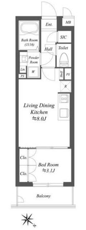 オープンブルーム溝の口の物件間取画像